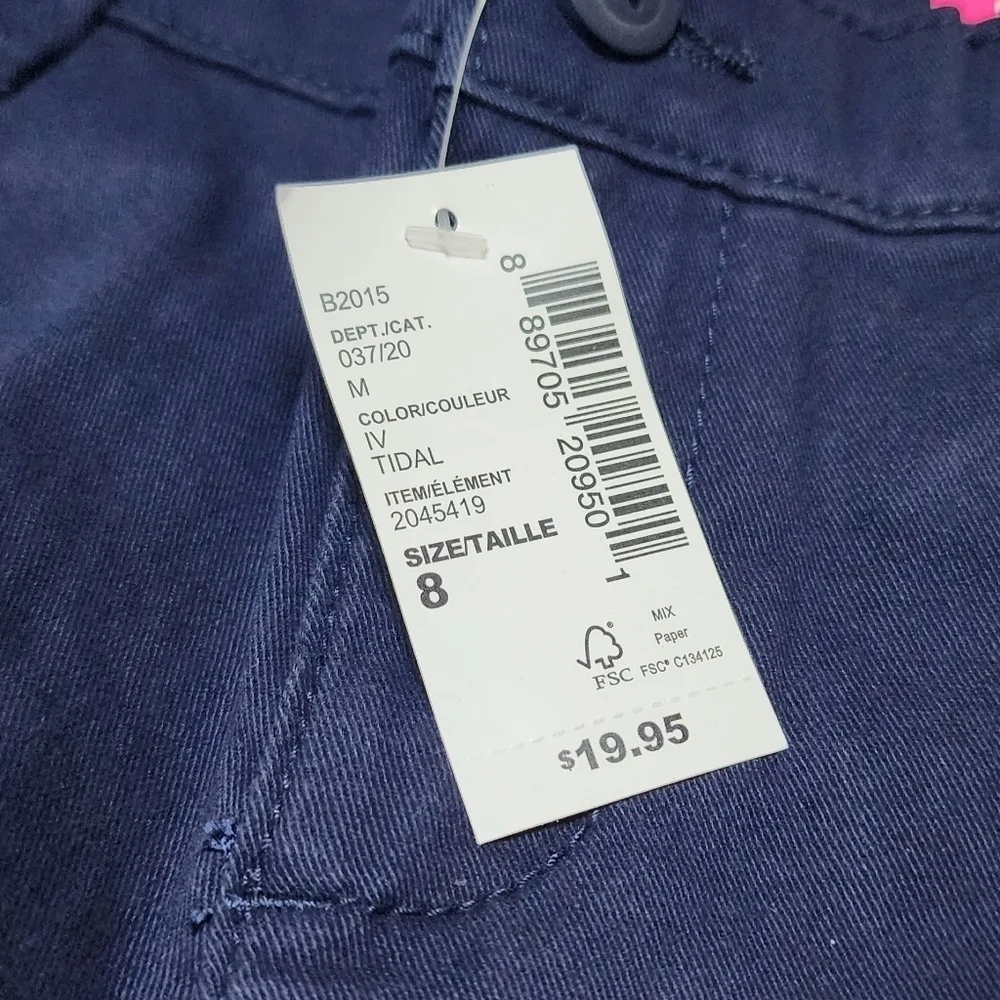 The Children's Place Girls Navy Uniform Stretch Skinny Chino Pants Size 8 - NWT